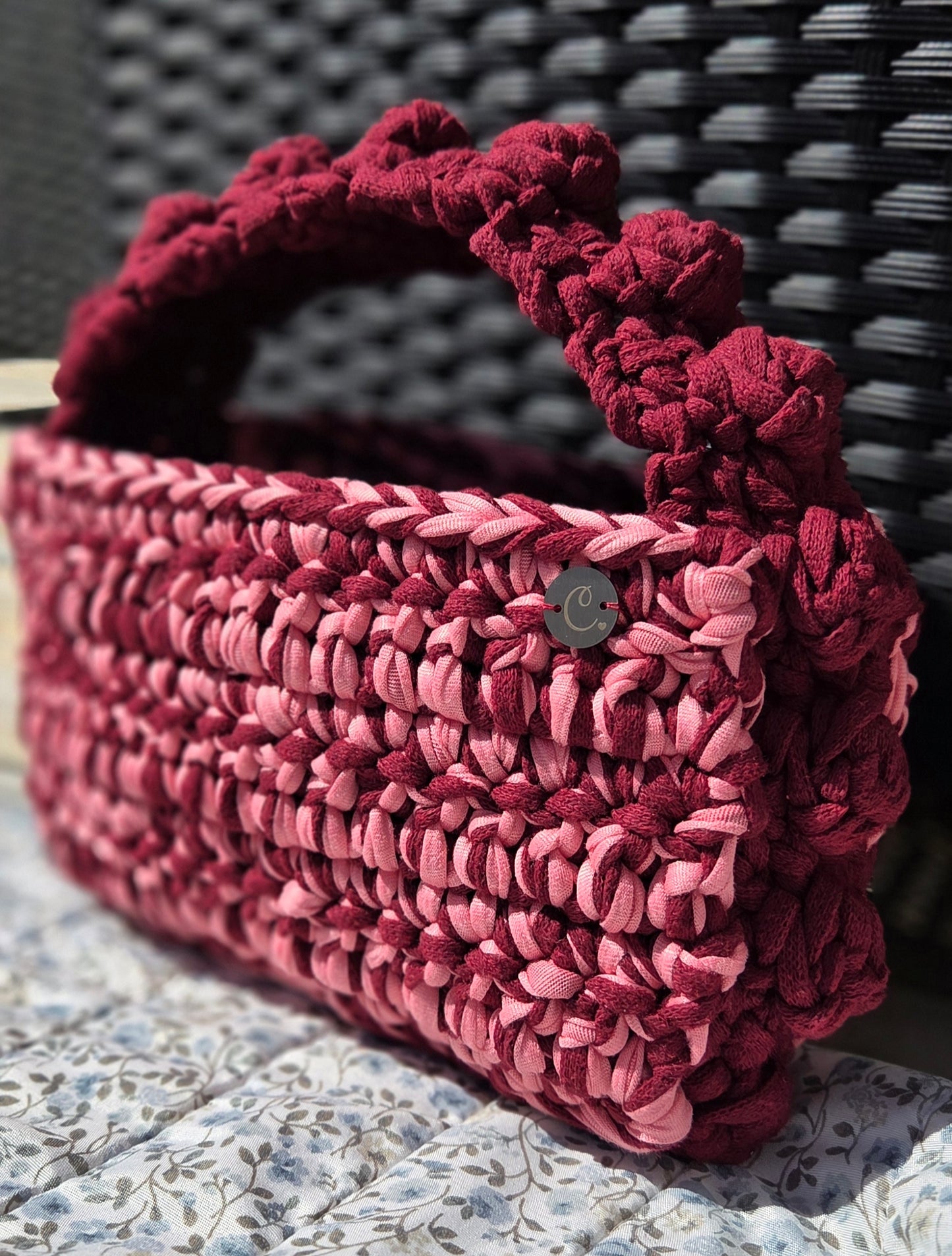 Bubbelremsväska Burgundy pink