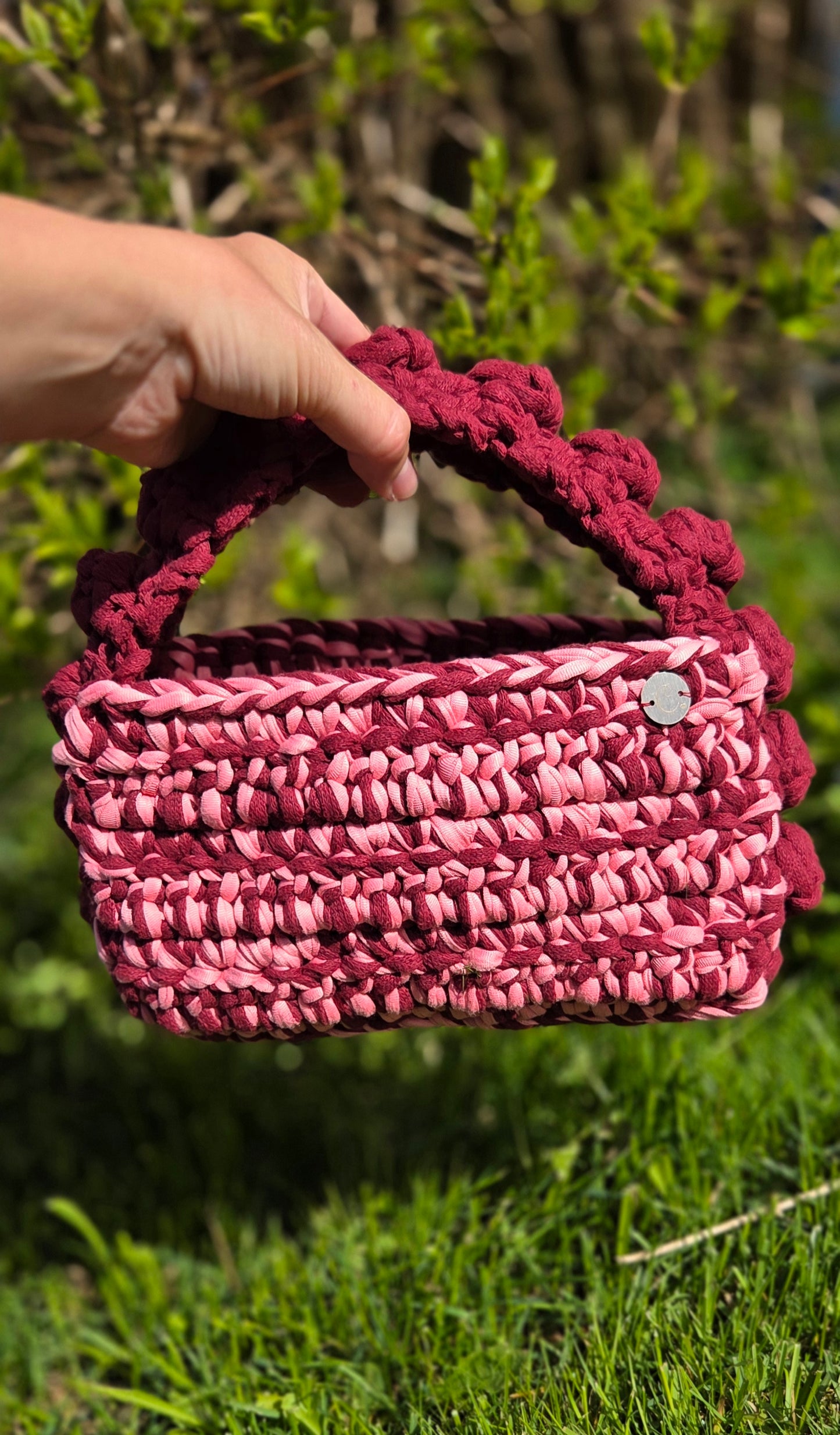 Bubbelremsväska Burgundy pink